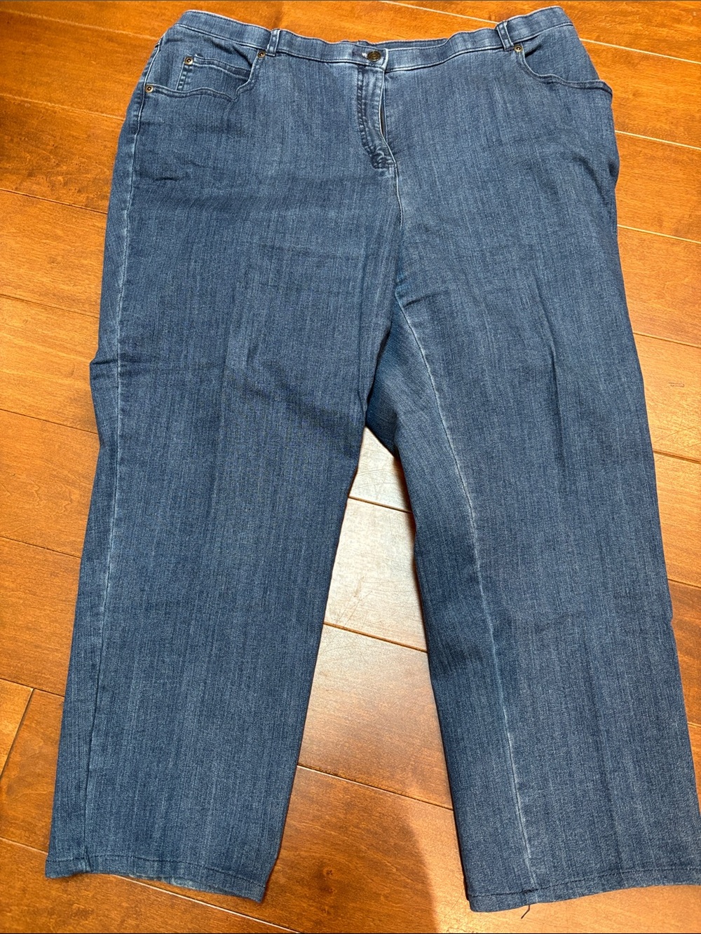 Alia Straight Leg Jeans in Dark Blue Denim